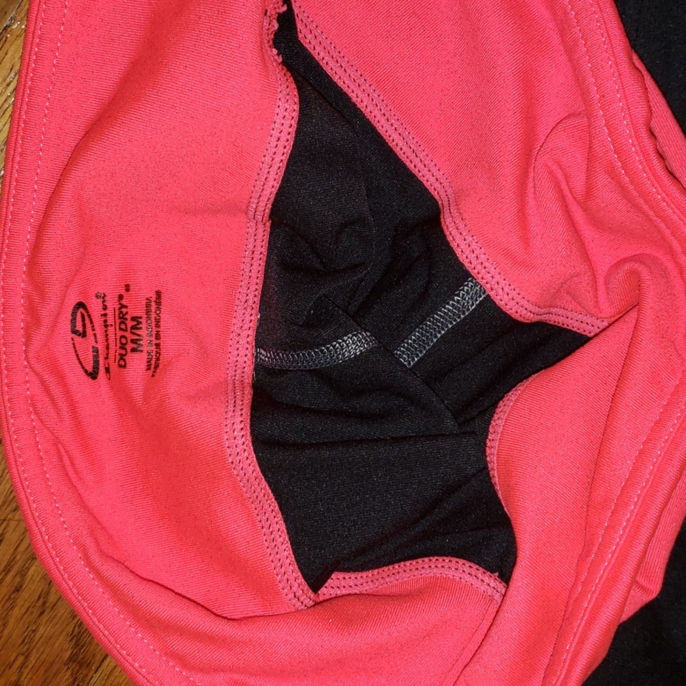 Champion Black w/Pink Stripe Capris Medium - Picture 3 of 3